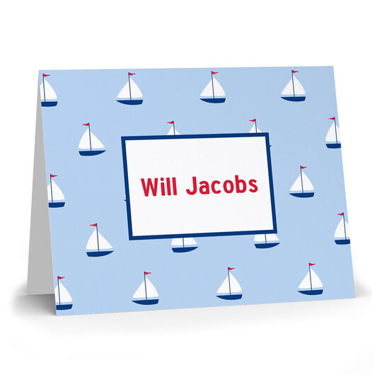 Sailboat Folded Note Cards